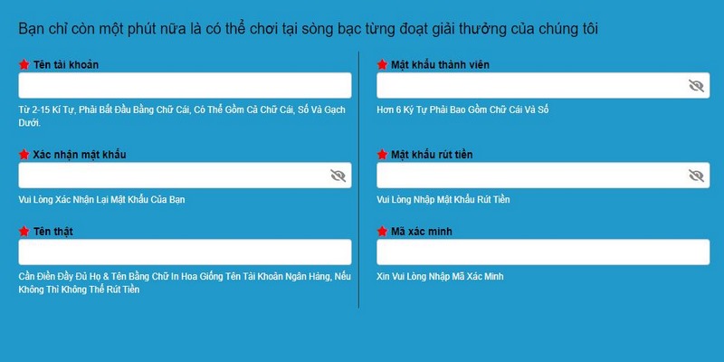 Cung cấp đầy đủ thông tin chuẩn xác khi đăng ký 99OK